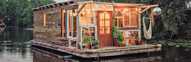 This Off Grid Float Home is an Artist’s Dream Studio