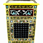 Black Moucharabi Painted Nightstand