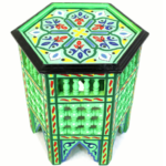 Moroccan Moucharabi Table Light Green